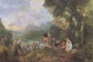 Jean-Antoine Watteau The Embarkation for Cythera (mk05) China oil painting art